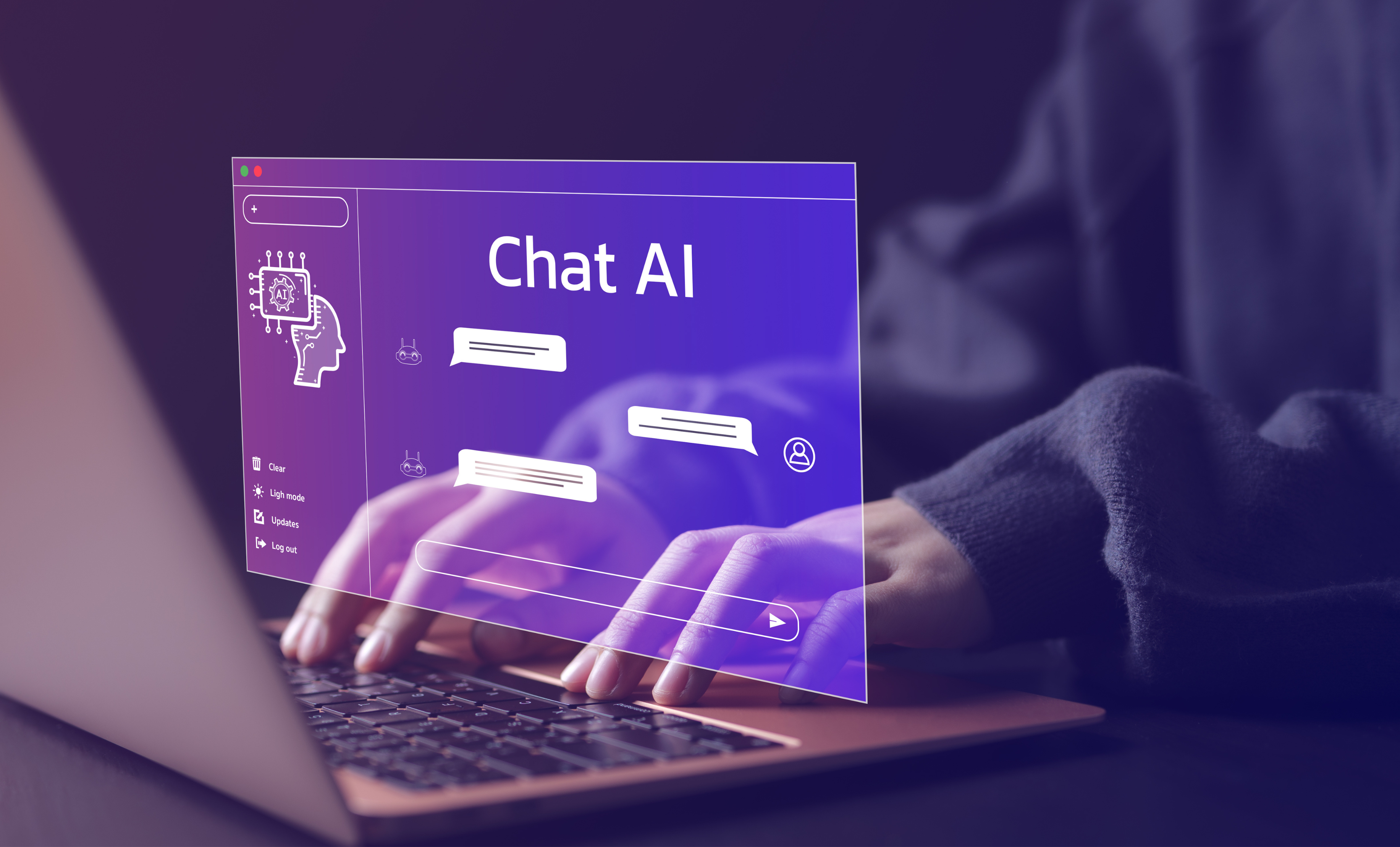 AI chat assistant interface